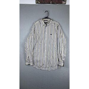 Faconnable Dress Shirt Mens Large Multicolor Stripe Button Down Long Sleeve